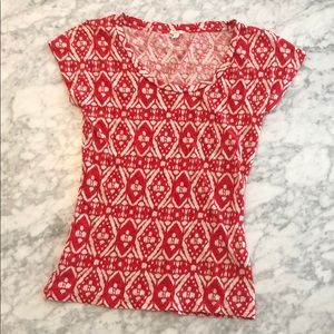 J. Crew Tribal Print Tee Shirt